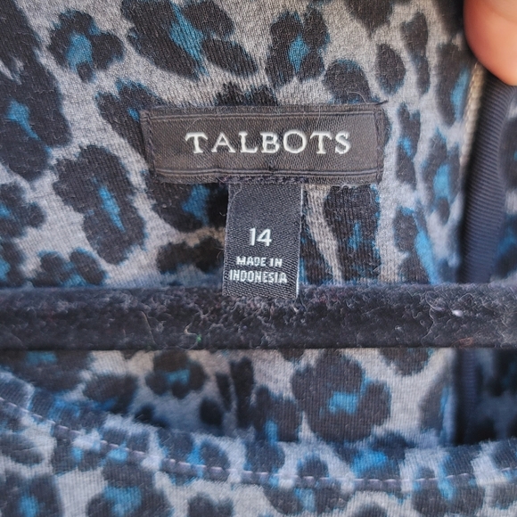 Talbots Animal print dress sz 14 - Picture 10 of 11